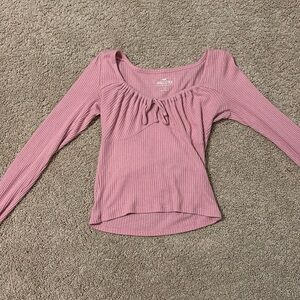 Pink Hollister long sleeve top